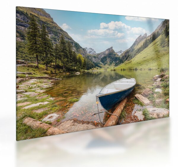 Üveg kép - Seealpsee, svájci tó (70x50 cm)