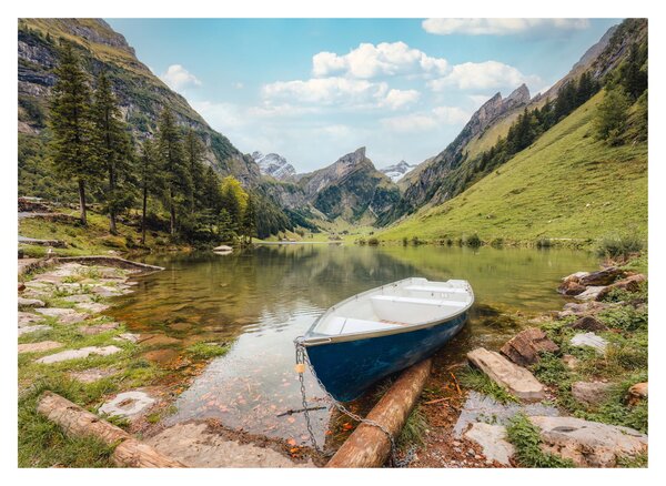 Üveg kép - Seealpsee, svájci tó (70x50 cm)
