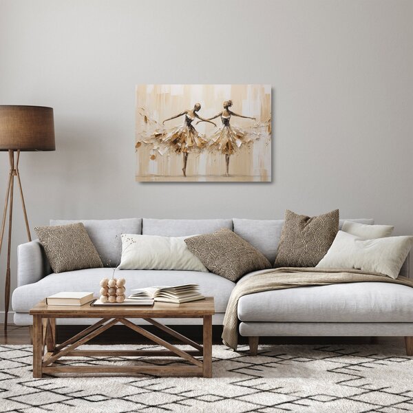 Üveg kép - Balerinák (70x50 cm)