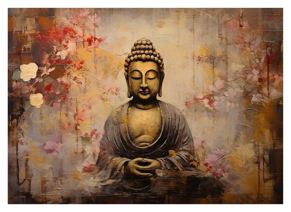 Üveg kép - Buddha, festészet (70x50 cm)
