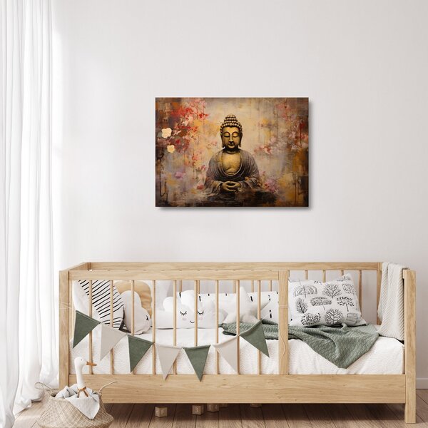 Üveg kép - Buddha, festészet (70x50 cm)