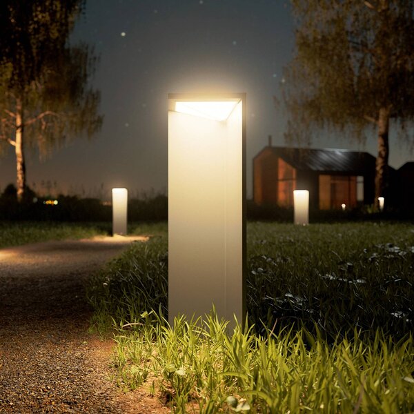 Sigor LED újratölthető napelemes lámpa Nusolar antracit, magasság 50cm, dimmelhető, Alu / szürke / cink, Alumínium, Modern