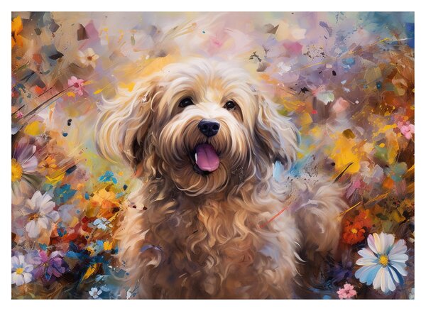 Üveg kép - Happy Dog II. (70x50 cm)