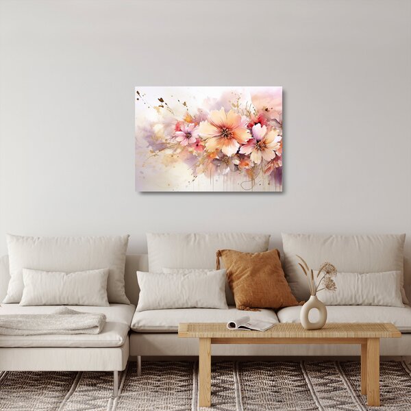 Üveg kép - Virágok (70x50 cm)