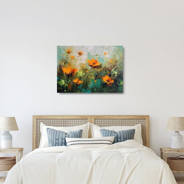 Üveg kép - Virágok (70x50 cm)