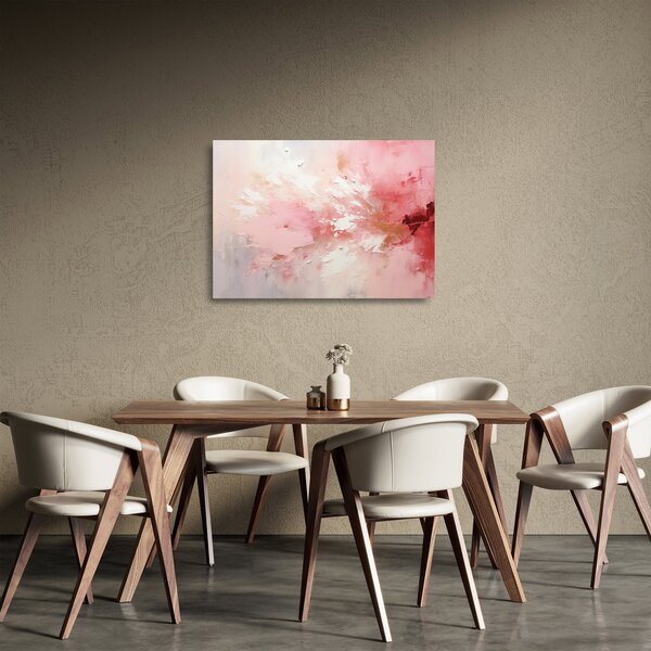 Üveg kép - Rózsaszín absztrakt (70x50 cm)
