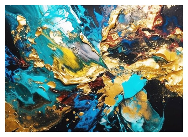 Üveg kép - Texturált olajfestmény (70x50 cm)