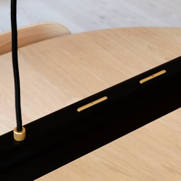 UMAGE LED-es függesztett lámpa Hazel Branch, fekete/réz, 100 cm, dimmelhető, Fekete, Nappali / Étkező, Alumínium, Modern