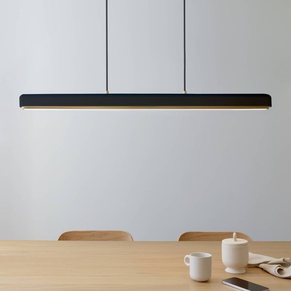 UMAGE LED-es függesztett lámpa Hazel Branch, fekete/réz, 100 cm, dimmelhető, Fekete, Nappali / Étkező, Alumínium, Modern