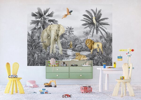 Gyermek fotó tapéta Jungle 252 x 182 cm, 4 részbőlálló, 4 részes