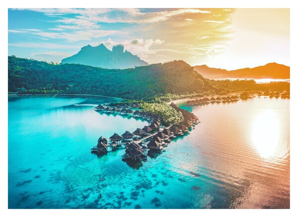 Üveg kép - Bora Bora (70x50 cm)