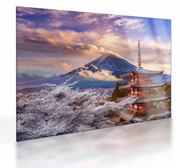 Üveg kép - Fuji hegy (70x50 cm)