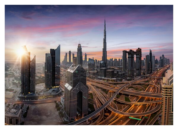 Üveg kép - Dubai panorámája (70x50 cm)