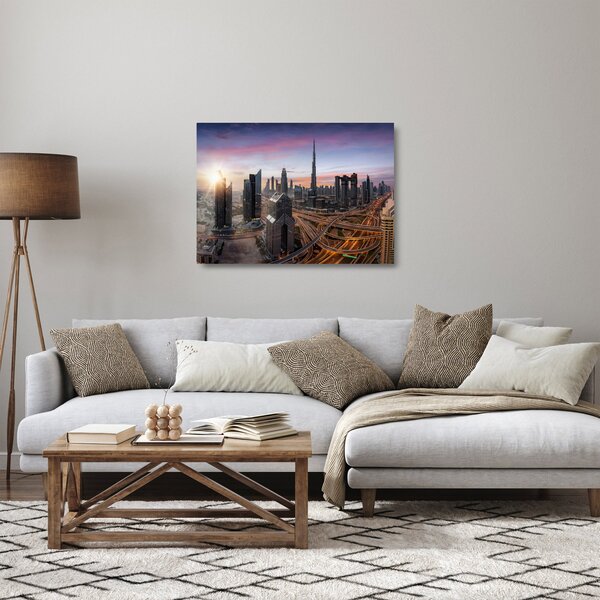 Üveg kép - Dubai panorámája (70x50 cm)