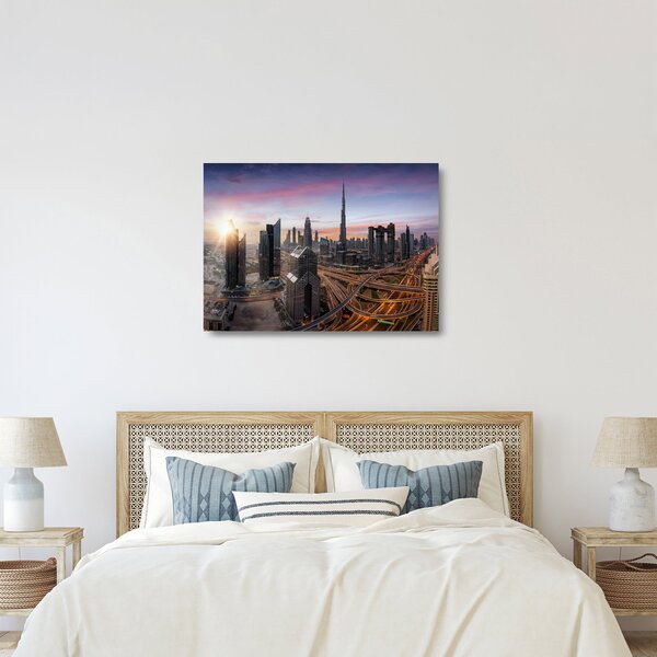Üveg kép - Dubai panorámája (70x50 cm)