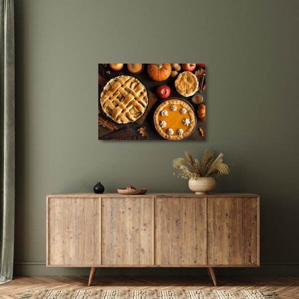 Üveg kép - Tökös pite (70x50 cm)