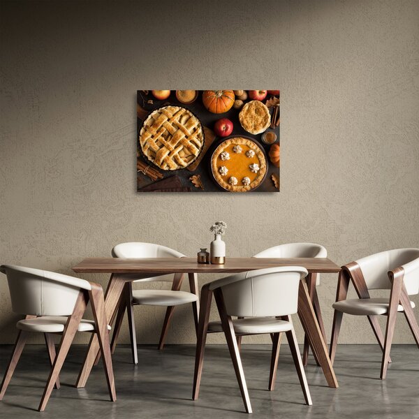 Üveg kép - Tökös pite (70x50 cm)