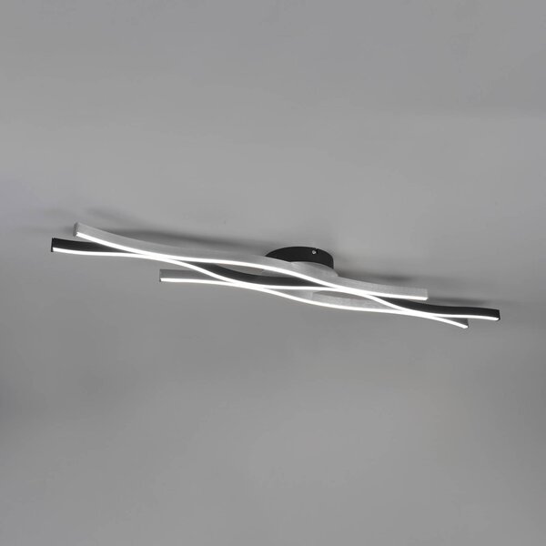 Trio Lighting Blaze LED mennyezeti lámpa, CCT, dimmelhető, alumínium, dimmelhető, Alu / szürke / cink, Nappali / Étkező, fém, Modern