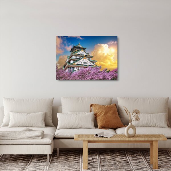 Üveg kép - Oszaka vára (70x50 cm)