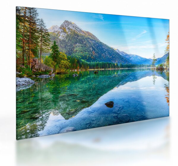 Üveg kép - Hintersee-tó (70x50 cm)