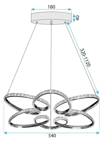 LED lámpa G002-CP CHROME