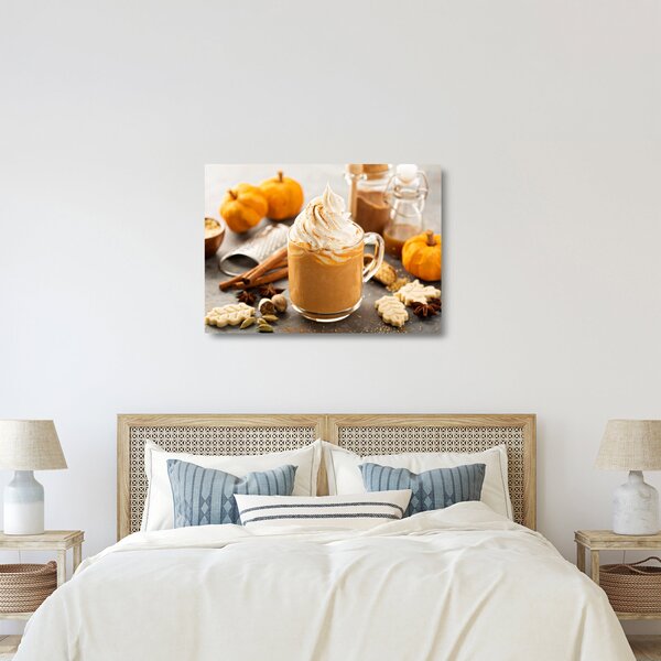 Üveg kép - Tök latté (70x50 cm)