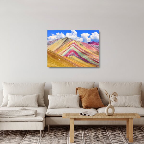 Üveg kép - Rainbow Mountain, Peru (70x50 cm)