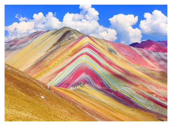 Üveg kép - Rainbow Mountain, Peru (70x50 cm)
