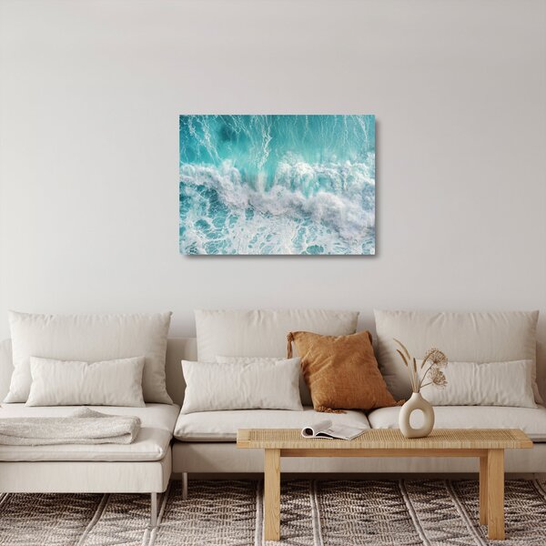 Üveg kép - Kilátás az óceán hullámaira (70x50 cm)