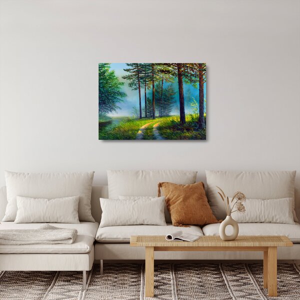 Üveg kép - Olajfestmény tájkép (70x50 cm)