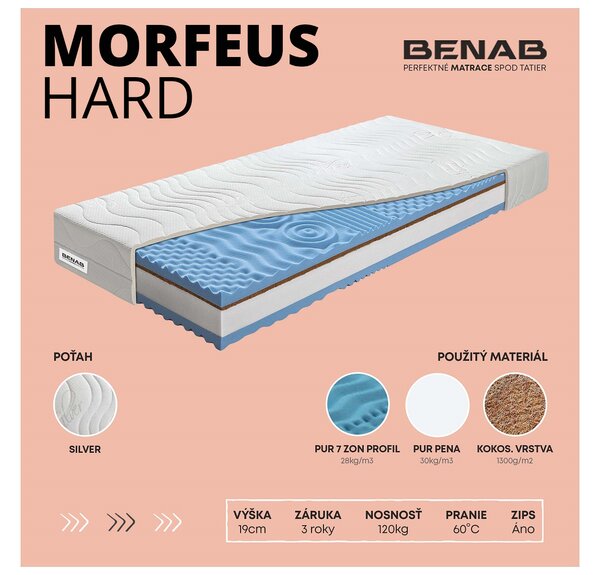 Habszivacs matrac Morfeus Hard 200x90 cm (T3/T5)