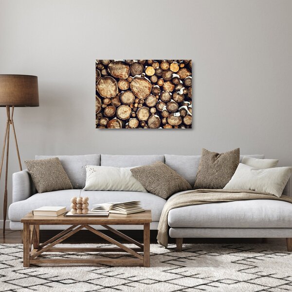Üveg kép - Fa a hóban (70x50 cm)