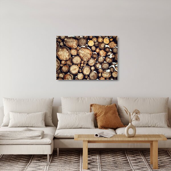 Üveg kép - Fa a hóban (70x50 cm)