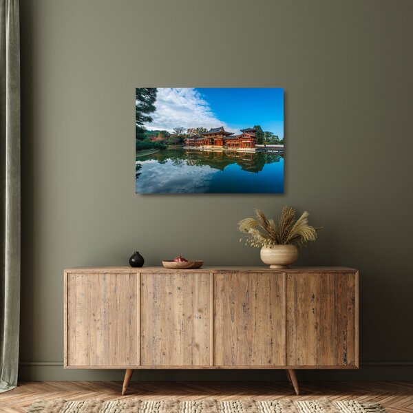 Üveg kép - Byodo-in templom, Japán (70x50 cm)