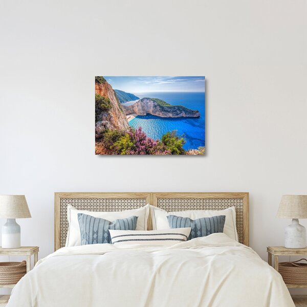 Üveg kép - Navagio strand, Görögország (70x50 cm)