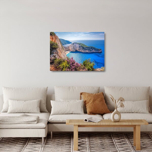 Üveg kép - Navagio strand, Görögország (70x50 cm)