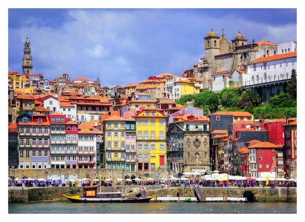Üveg kép - Ribeira, Portugália (70x50 cm)