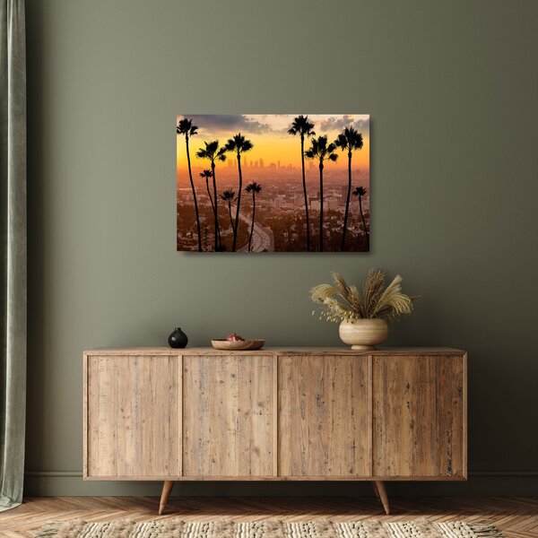 Üveg kép - Los Angeles panorámája (70x50 cm)