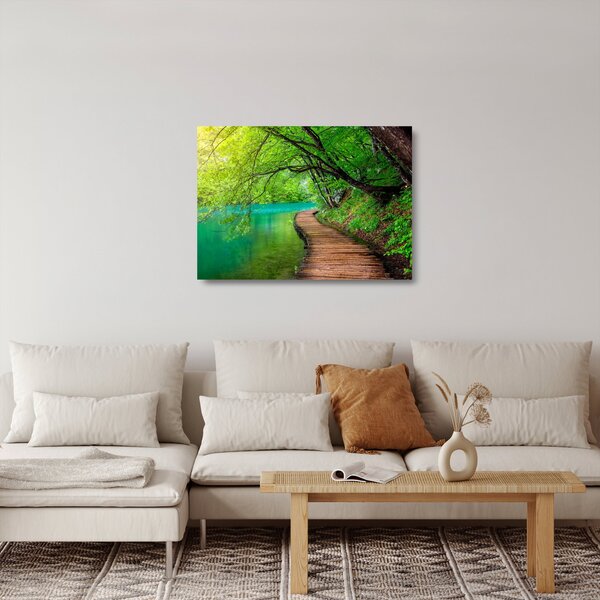 Üveg kép - Plitvicei-tavak (70x50 cm)