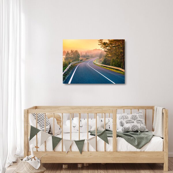 Üveg kép - Az utazás napfelkeltekor (70x50 cm)
