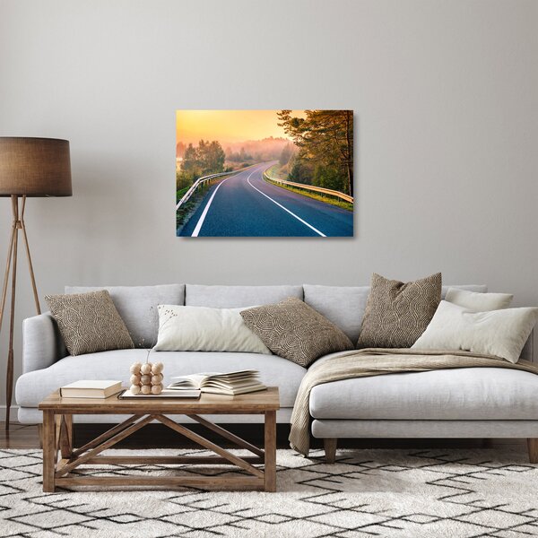 Üveg kép - Az utazás napfelkeltekor (70x50 cm)