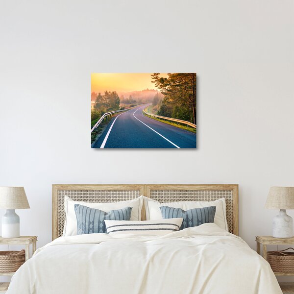 Üveg kép - Az utazás napfelkeltekor (70x50 cm)