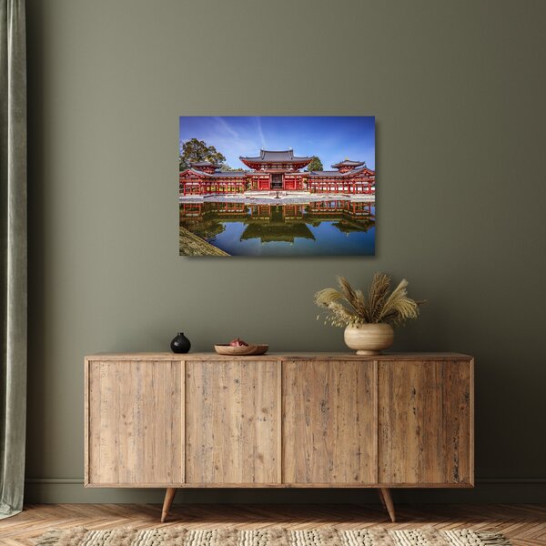 Üveg kép - Buddhista templom (70x50 cm)