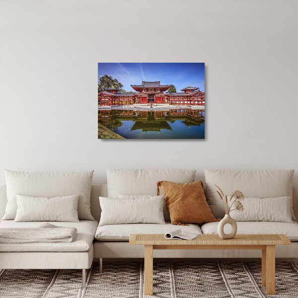 Üveg kép - Buddhista templom (70x50 cm)