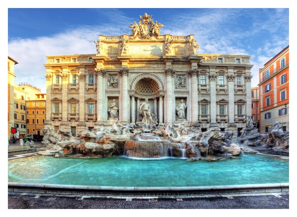 Üveg kép - Trevi-kút (70x50 cm)