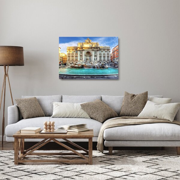 Üveg kép - Trevi-kút (70x50 cm)