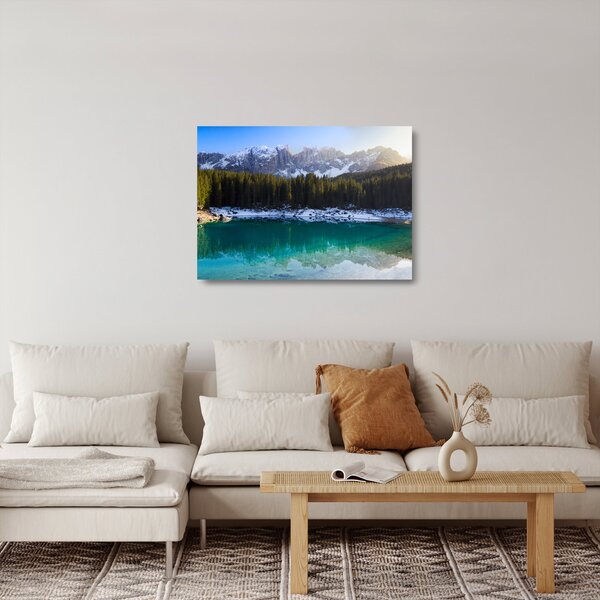 Üveg kép - Karersee tó (70x50 cm)