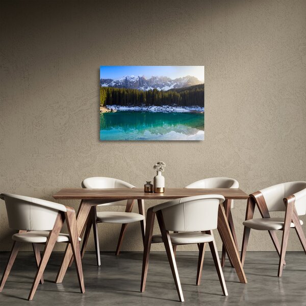 Üveg kép - Karersee tó (70x50 cm)