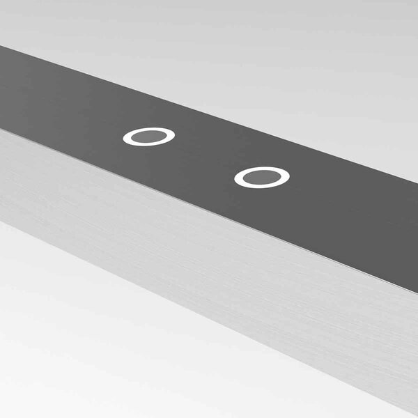 Steinhauer LED lógó világítás Bande, 150 cm, fel/le, acél, CCT, dimmelhető, dimmelhető, Alu / szürke / cink, Nappali / Étkező, fém, Modern