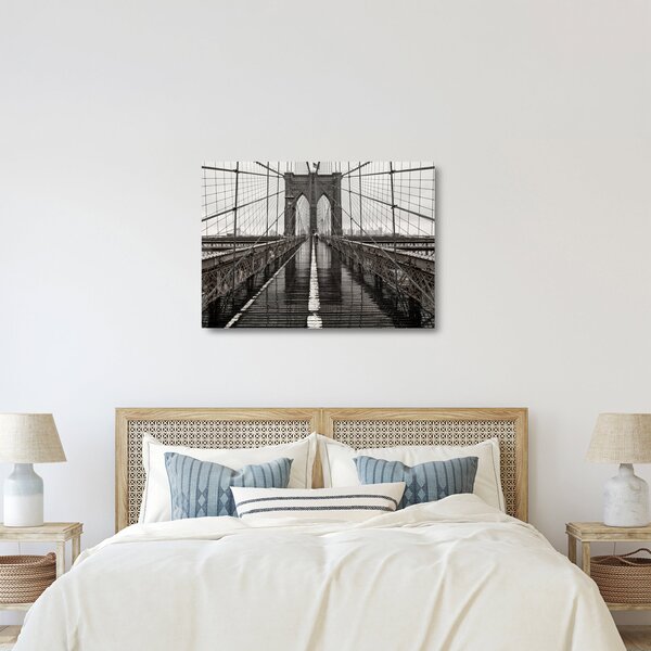 Üveg kép - Brooklyn híd (70x50 cm)